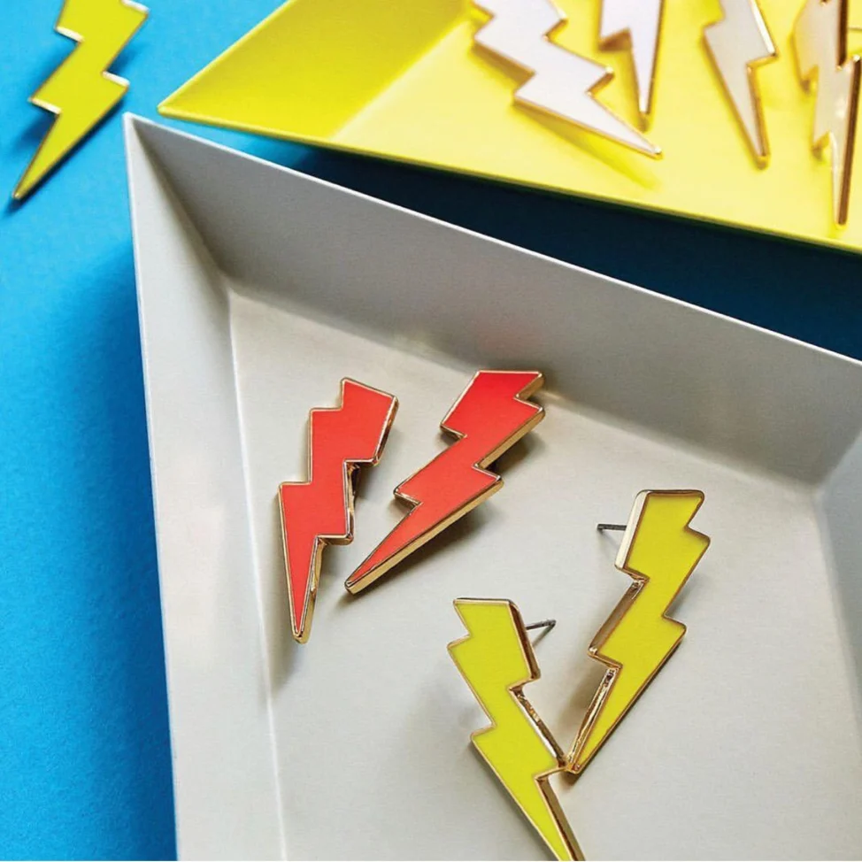 JJFOUCS 2019 Lightning Dangle Earrings For Women Metal Alloy Geometric Square Heart Flower Colorful Girls Drop Earring Jewelry | Украшения