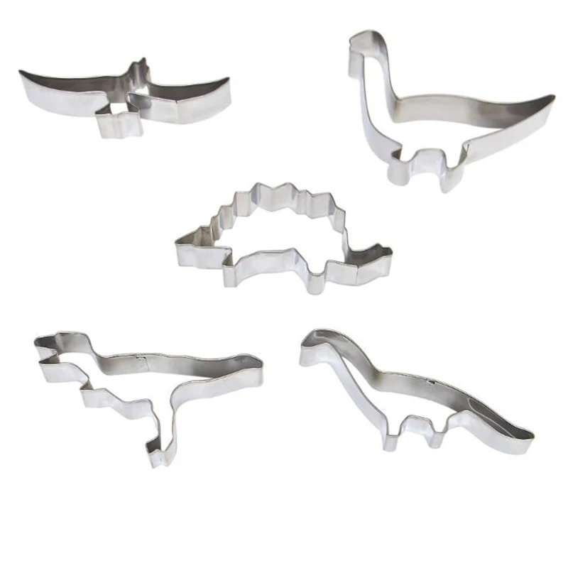 4 шт./компл. Нержавеющая сталь динозавр формочка для печенья печенье тиснение