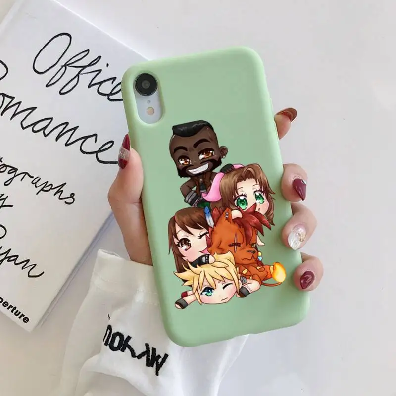 

Final Fantasy VII Phone Case Soft Solid Color for iPhone 11 12 13 mini pro XS MAX 8 7 6 6S Plus X XR