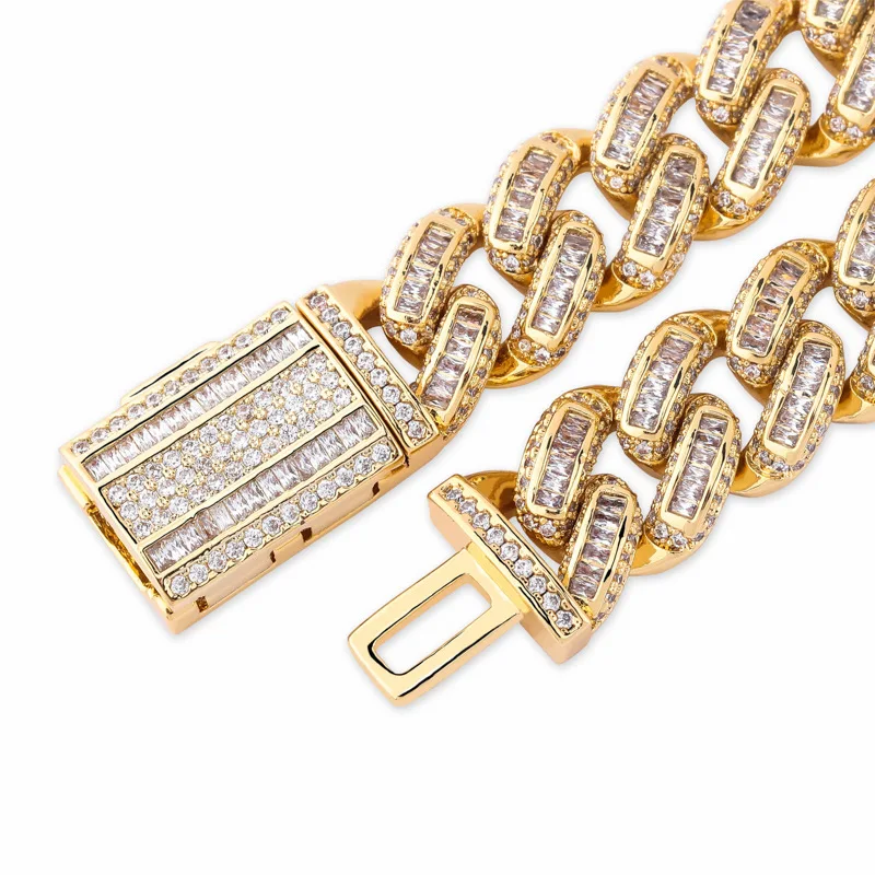 Хип-хоп Iced Out AAA CZ камень Bling кантри кубинские звенья цепи ожерелья личность может открыть замок для мужчин Bling рэппер ювелирные изделия