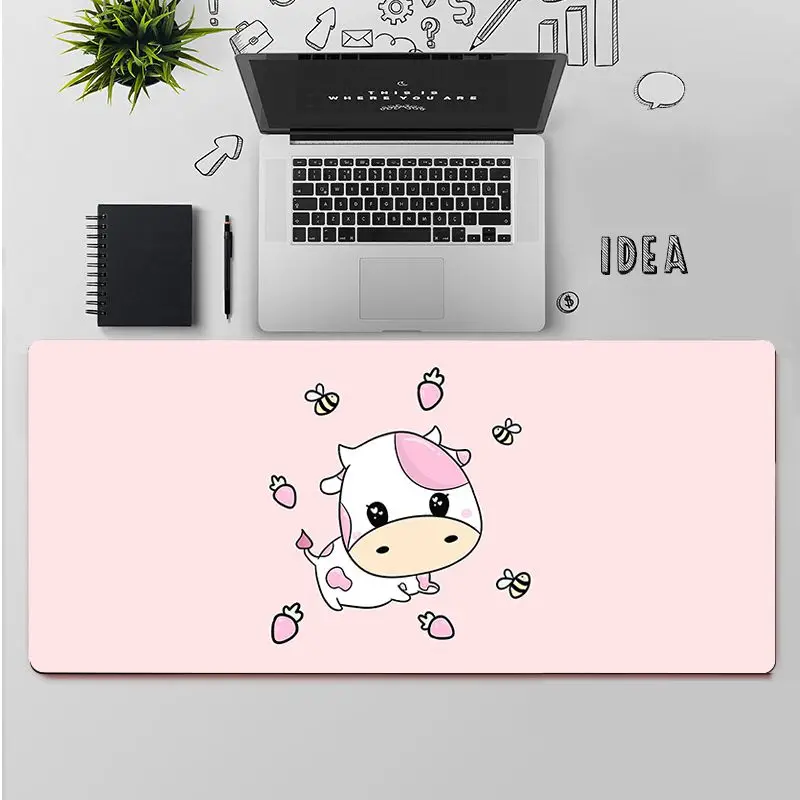 

FHNBLJ Top Quality Cartoon Cow Natural Rubber Gaming mousepad Desk Mat Free Shipping Large Mouse Pad Keyboards Mat