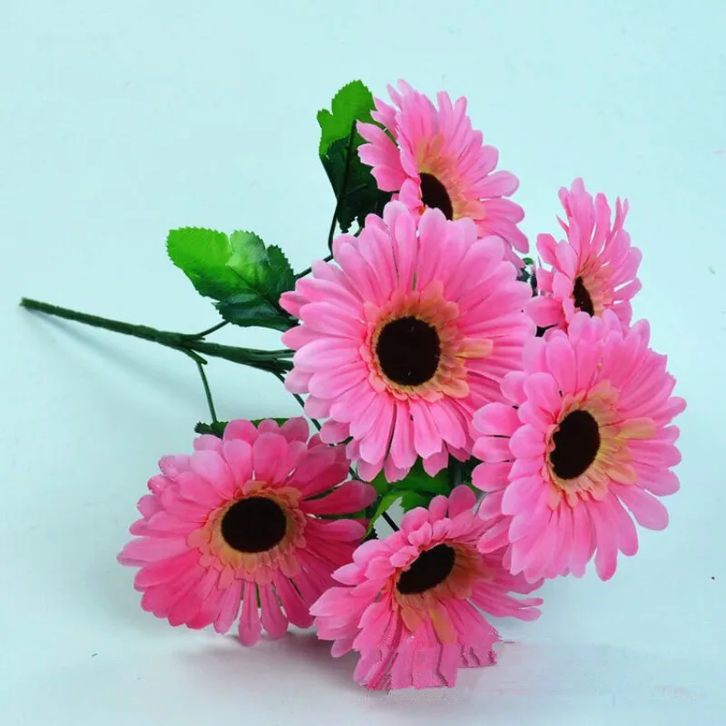 Искусственные цветы с листьями 1 шт. пластиковая зеленая трава искусственные