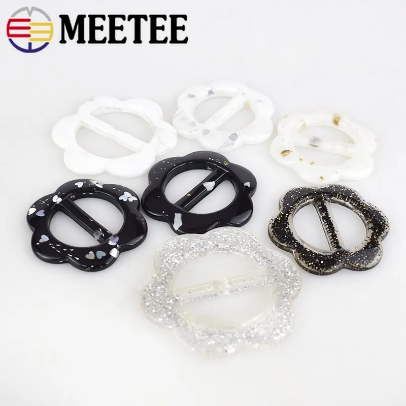 Пряжка Meetee трехскользящая из смолы для шарфа 10 шт. 25/30 мм пряжка украшения талии