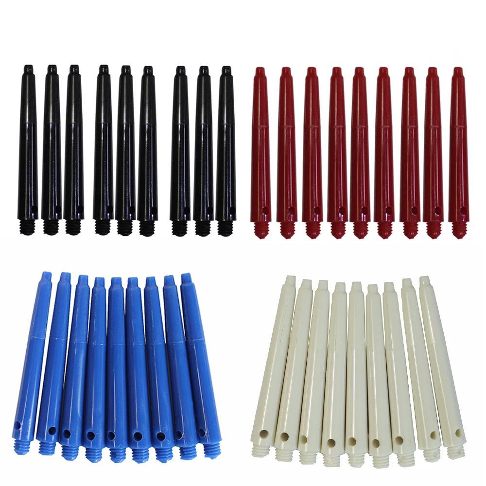 

48pcs 36pcs 12pcs 45mm 35mm 27mm 2BA Dart Nylon Shaft Plastic Long Short Dart Game Accessories Thread Black/Blue/Red/White