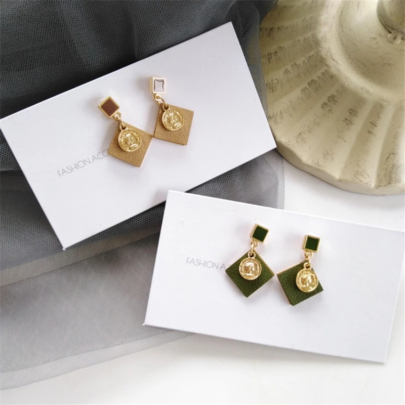 

Ruanme long han edition earrings heart-shaped pendant earrings geometric stud earrings accessories accessories