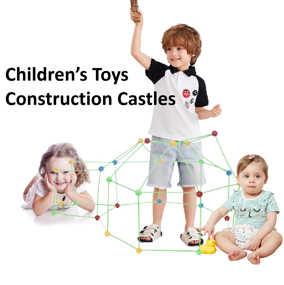 

Kids Fortress Building Kit Children'S Toy Tents Construction Castles Tunnels Building Toy For Boys Girls Birthday Gifts DIY Toys
