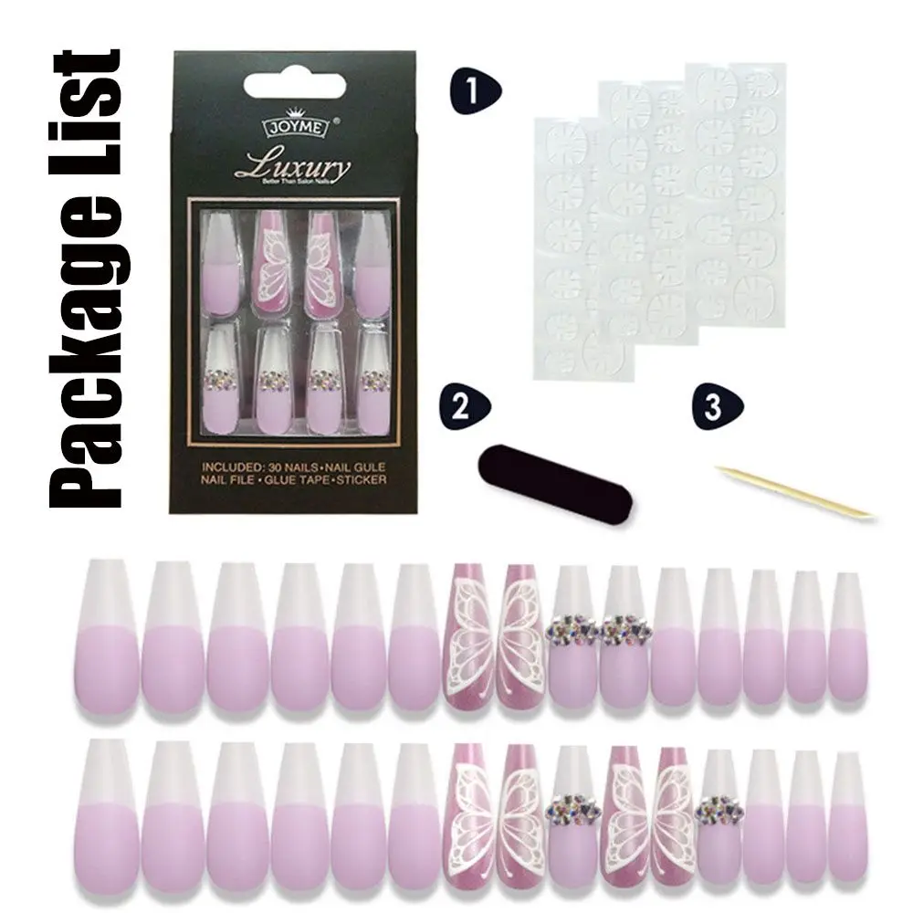 

24pcs Matte Super Long Coffin Ballerina Detachable Fake Nails Leopard Colorful Artificial False Nails Full Cover Nail Tips