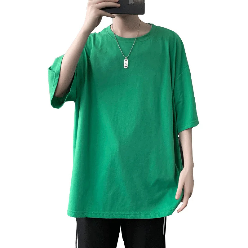 

Short-Sleeved T-shirt Men's Ins Fashion Brand Trend Summer Half Sleeve T-shirt Harajuku Style Loose All-Match Custom
