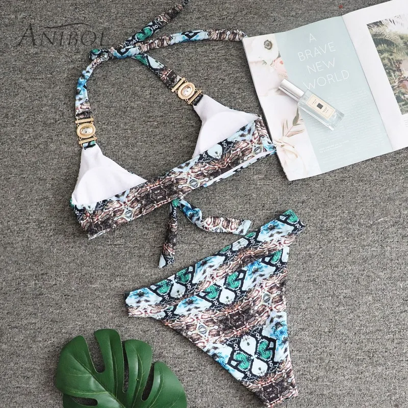 Бикини женское с высокой талией со стразами роскошные стразы 2019 | Женская одежда