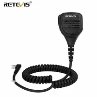 retevis rs 112 ip54 waterproof remote mic speaker microphone with headset jack ptt tangent for kenwood baofeng uv 5r uv 82 radio