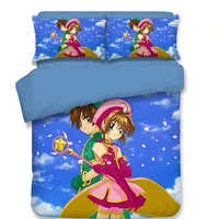 3d anime cardcaptor sakura print bedding set duvet covers pillowcases one piece comforter bedding sets bedclothes bed linen 08