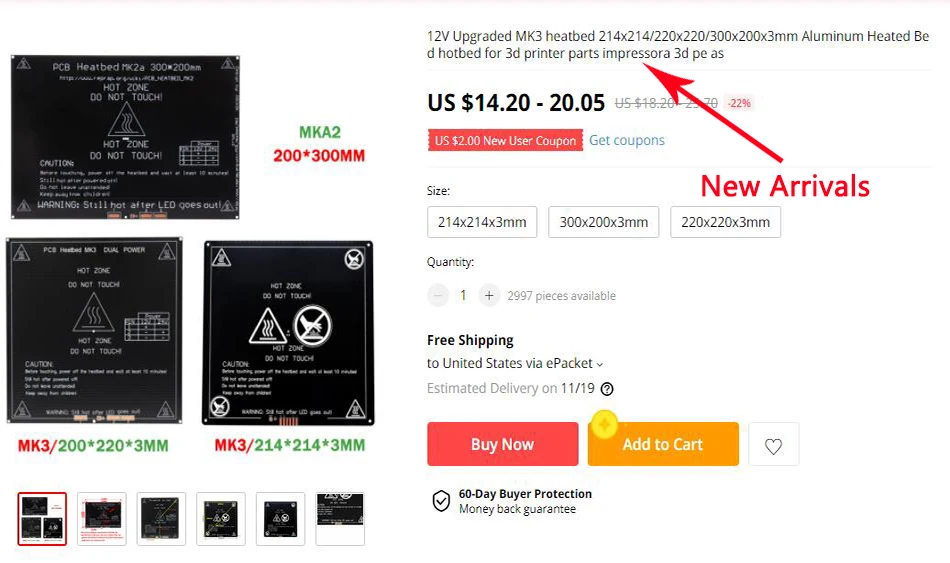Комплект Reprap Ramps 1,6 с Mega 2560 r3+ Heatbed MK2B+ 12864 ЖК-контроллер+ DRV8825+ механический переключатель+ кабели для 3D-принтера