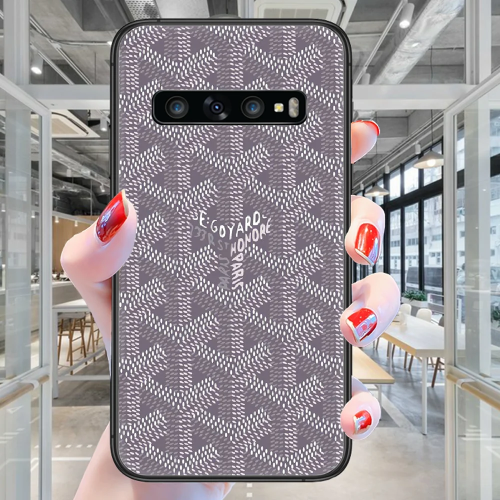 

Fashion Design Brand Phone case For Samsung Galaxy Note S 8 9 10 20 Plus E Lite Uitra black Hoesjes Soft Funda Trend Bumper