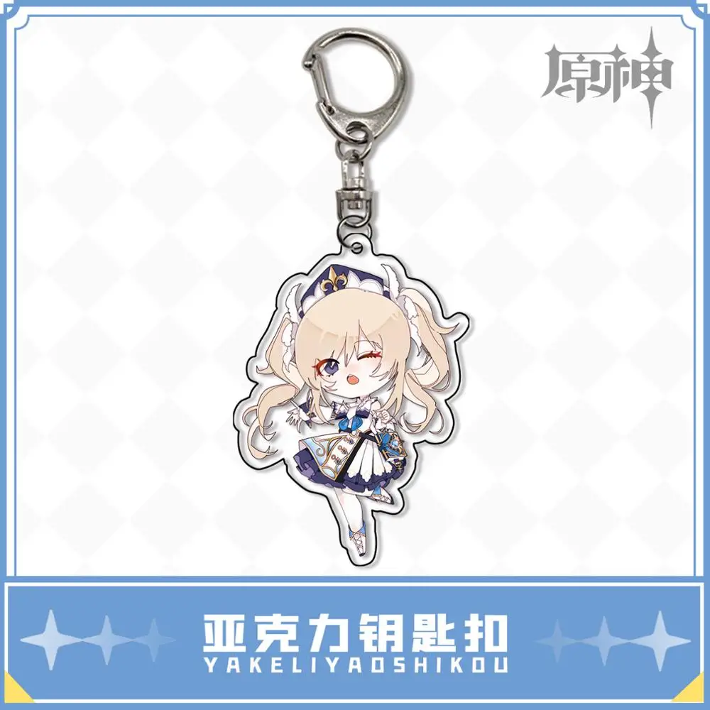 

Project Genshin Impact Keychain Klee Lumine Cartoon Props Unisex Acrylic Keyring Pendant