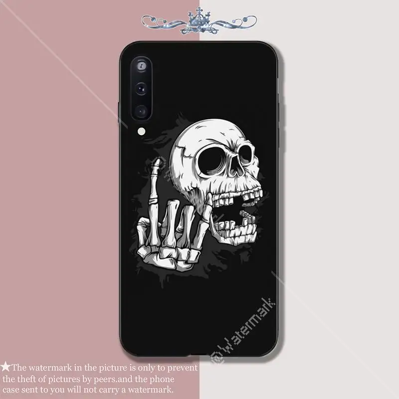 

Rock roll skull Silicone phone cover case for Samsung galaxy A01 A10 A31 A51 A71 A91 A10S A30S m20 funda