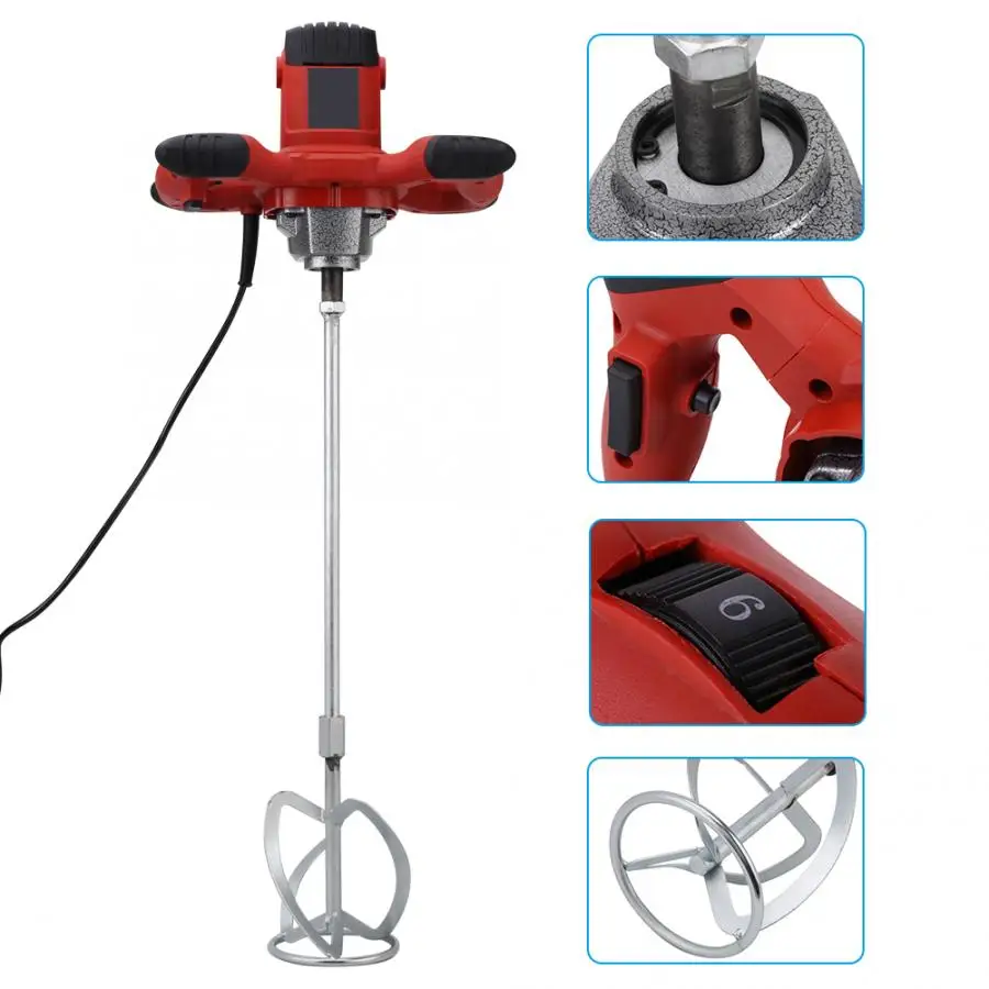 Ручной смеситель для краски и цемента 1500 Вт 6 уровней|Наборы электроинструментов|
