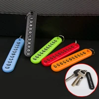 diy anti lost number plate car auto vehicle keychain anti lost phone number card keyring pendants car interior decor accessories