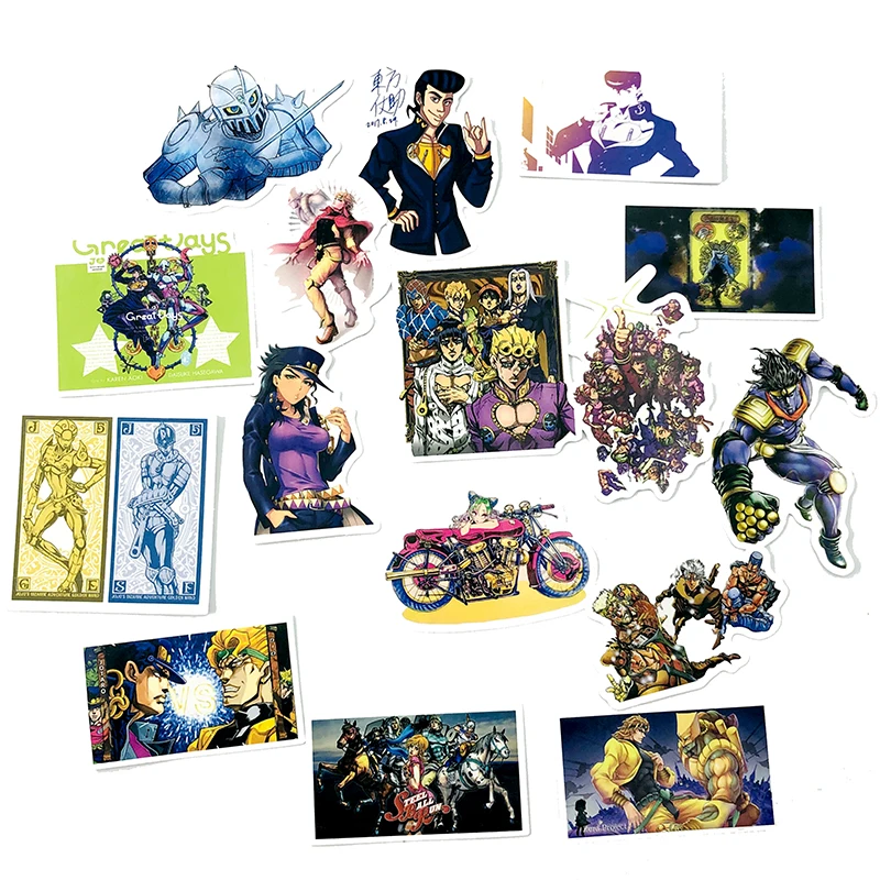 50 шт. классического японского аниме JoJos невероятное приключение Forskateboard гитары мотоциклетная сумка для компьютера