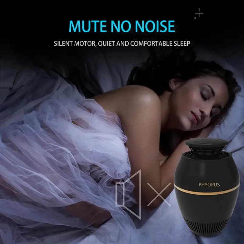 Светодиодная УФ-лампа-ловушка для комаров ночсветильник с USB уничтожения