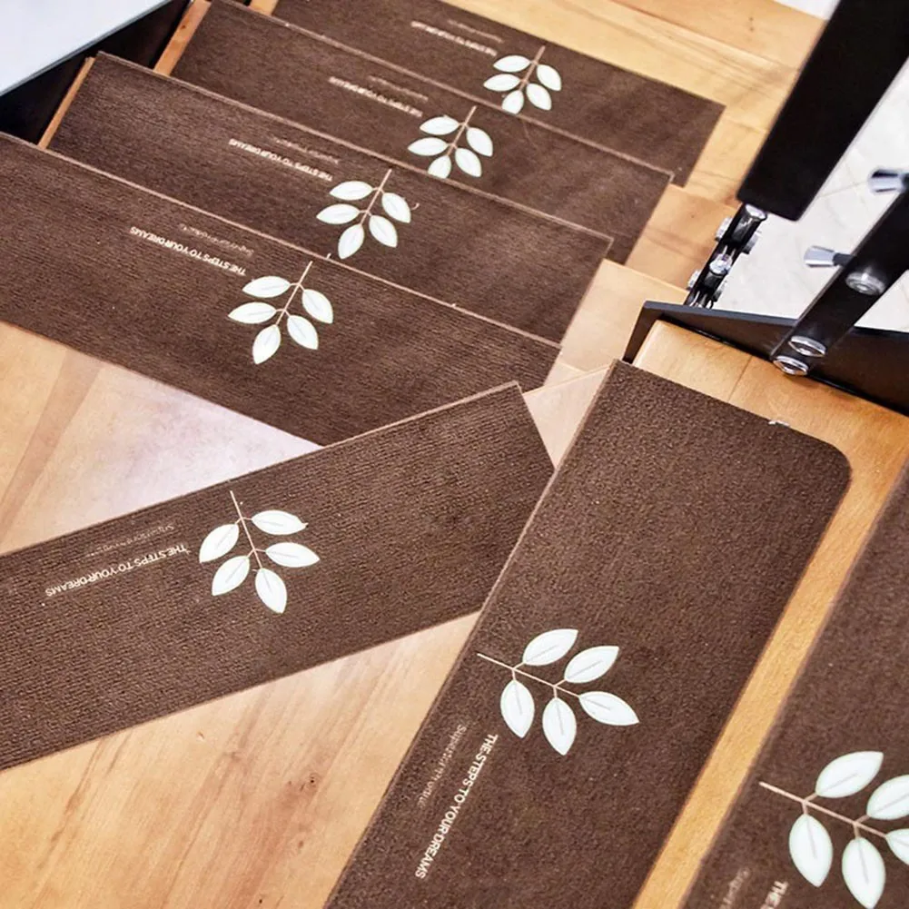 

Non-Slip Soft Stair Stepping Mat Variety Pattern Adhesive Non-slip Water Absorption Stair Carpet Mat Protector Rug