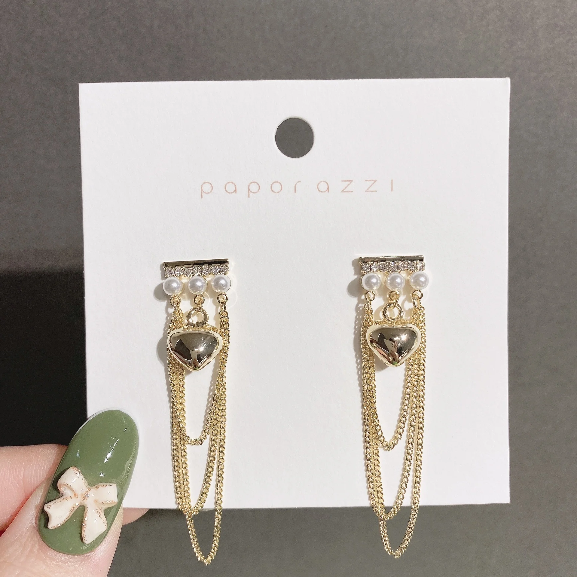 

Summer New Creative Design Three Dimensional Heart-shaped Tassel Earrings S925 Silver Needle Celebrity Long-style Earrings