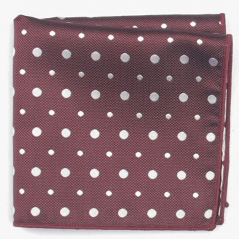 Бордовый белый Карманный платок с узором в горошек узорами носовой