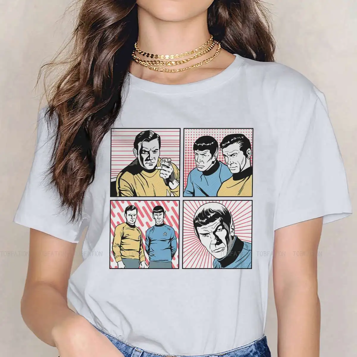 

Женская винтажная комиксная Футболка с принтом, размеры до 4XL