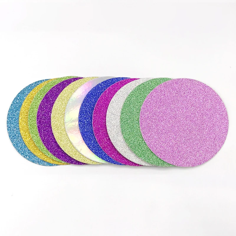 100/200 шт. круглая блестящая фоновая бумага для индивидуальных ресниц коробка