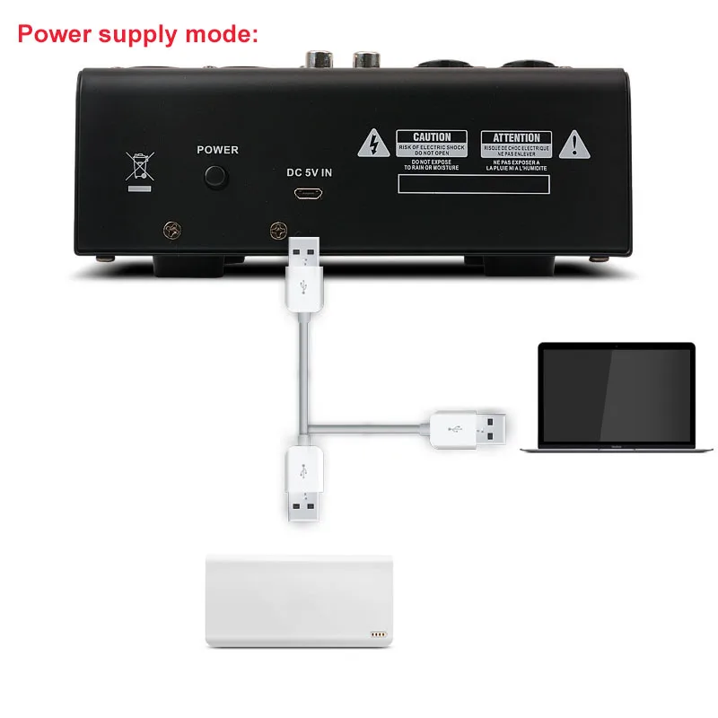 

Professional bluetooth Sound Card 4 Channel Mixer USB Small Mixer for Home Karaoke DJ Eauipment