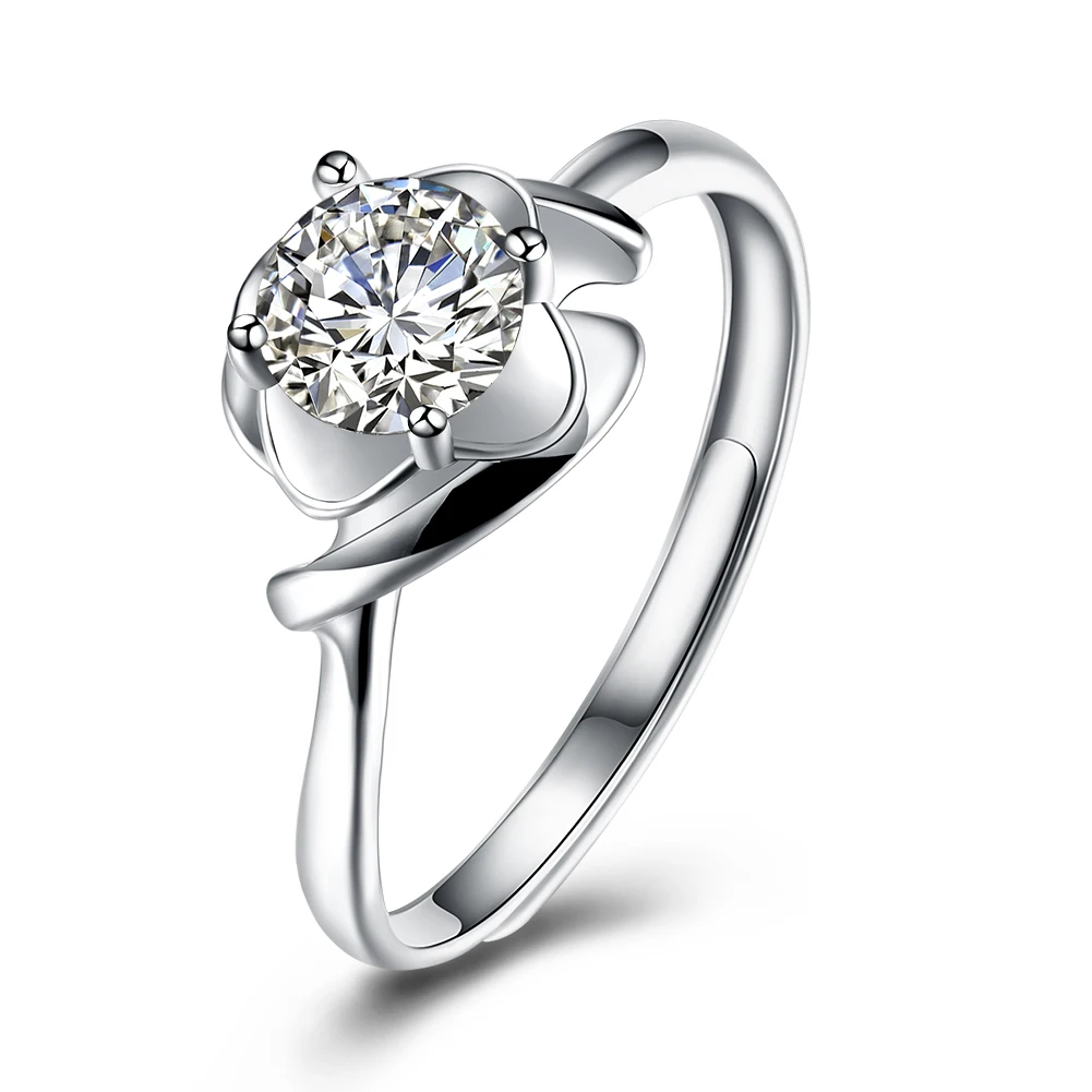 

ZEMIOR 925 Sterling Silver Rings For Women Adjustable Creative Zircon Mosaic Ring Anniversary Simple Gift Jewelry New Arrival