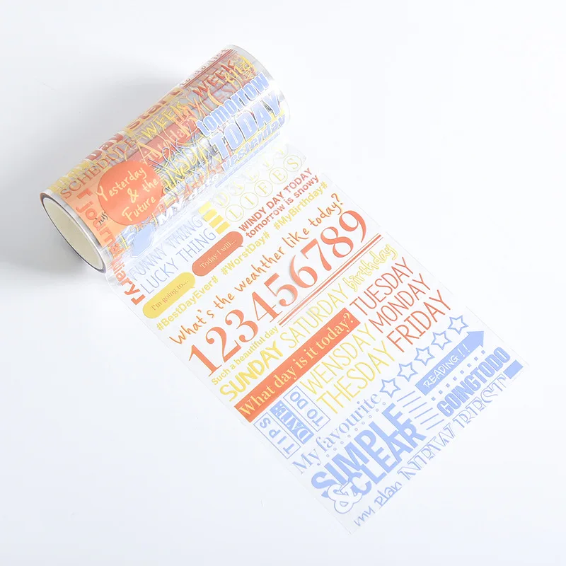 10 см x 3 м широкая английская газета пуля украшение для журнала PET прозрачная васи