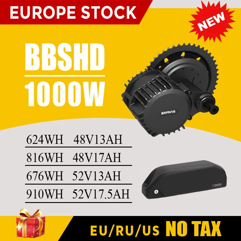 Bafang мотор BBSHD BBS03 48V1000w среднего привода ebike Электрический Мотор велосипед