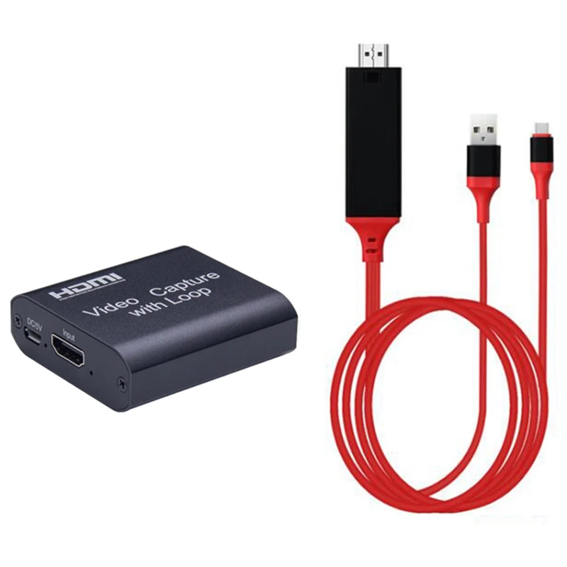 Карта захвата 4K HDMI USB с выходом Loop Out HD цифровая видеозапись живой стример для