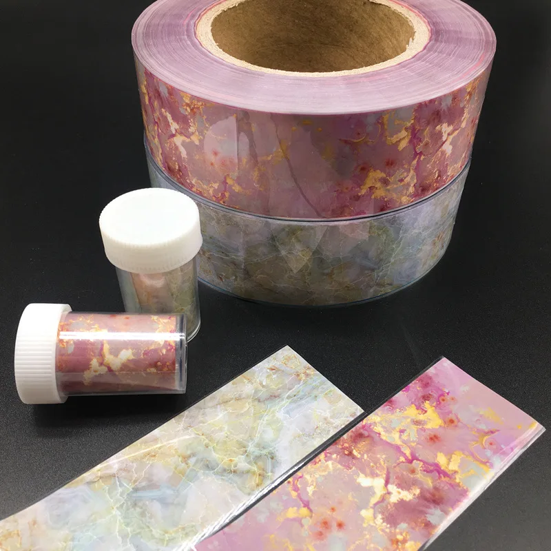 Наклейка из алюминиевой фольги для мрамора 1 рулон японская гелевая маникюрная