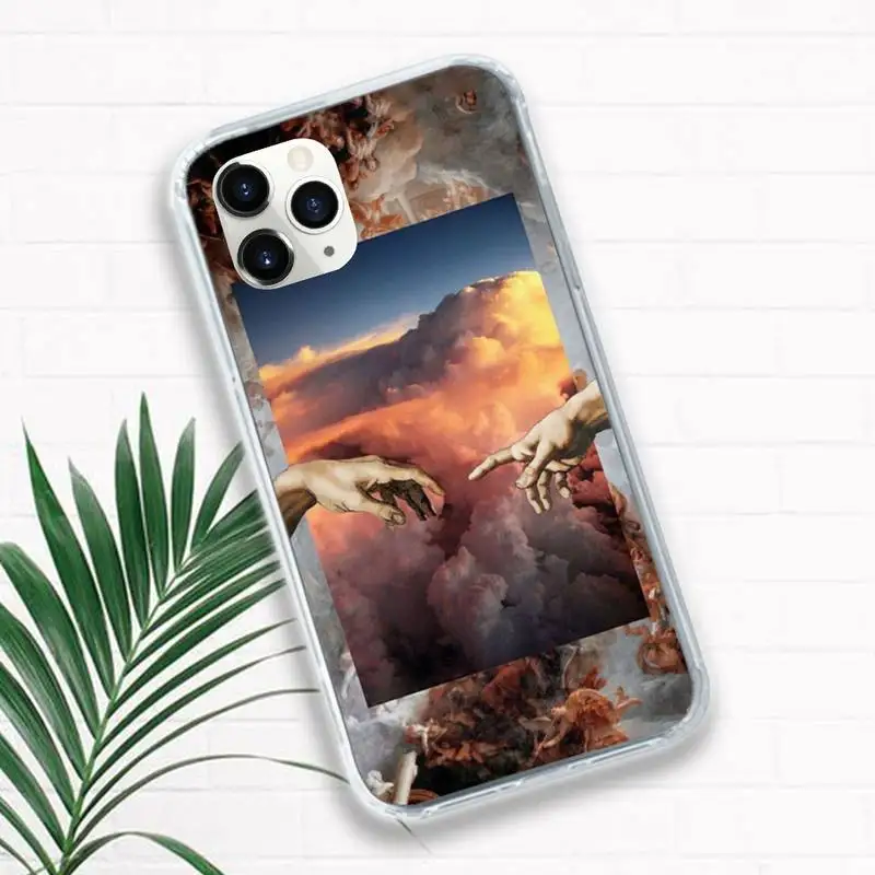 

Retro Art hand lines Painted Pattern Phone Cases for iPhone 11 12 pro XS MAX 8 7 6 6S Plus X 5S SE 2020 XR funda coque