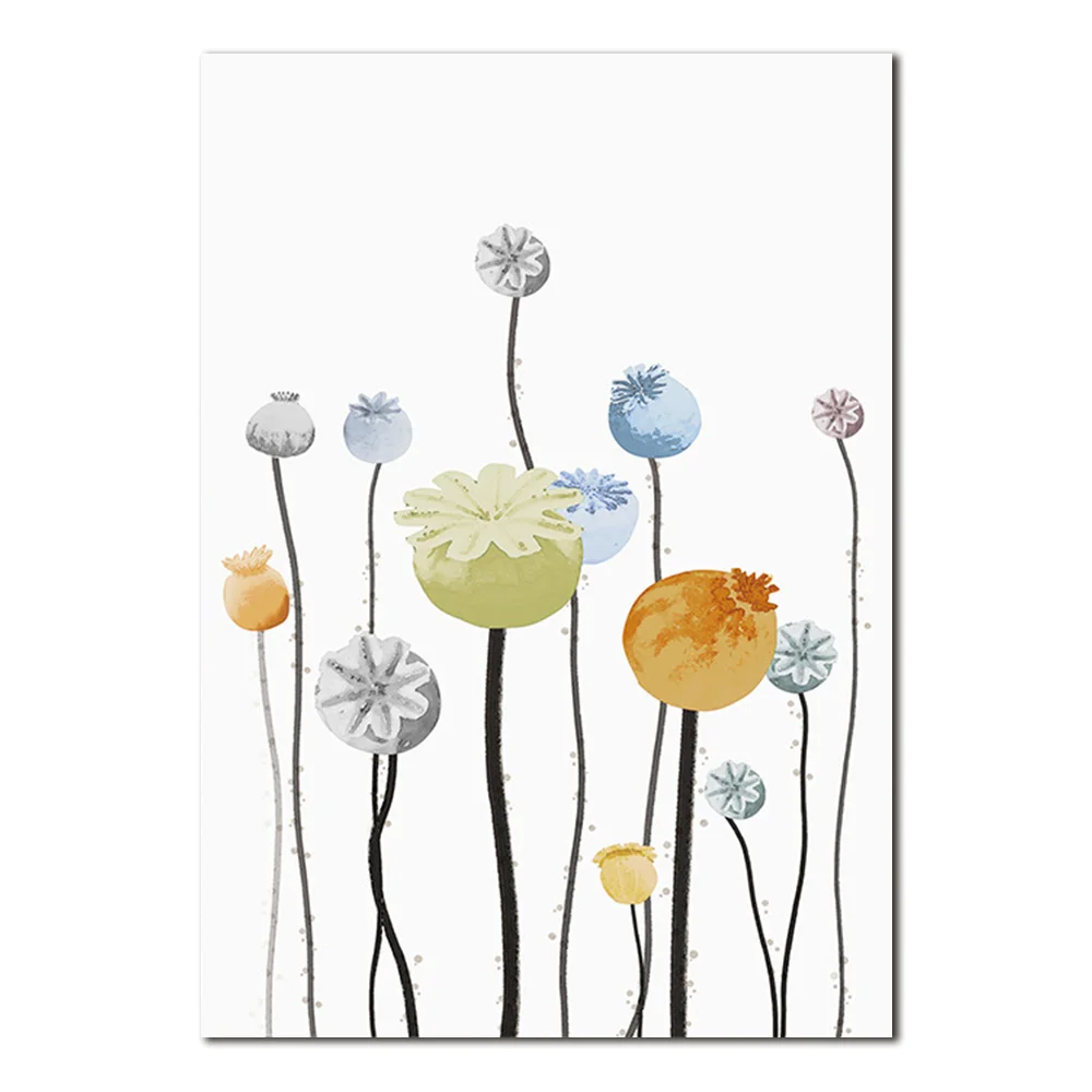 Минималистичный плакат и печать зеленых растений настенные картины в