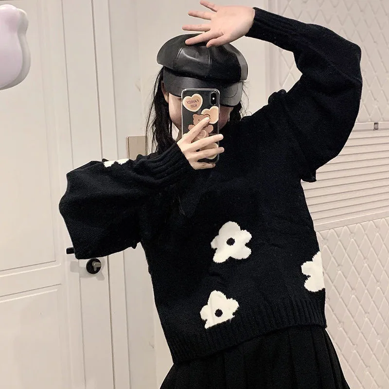 Новинка 2022 вязаный свитер с круглым вырезом женские осенне-зимние комплекты
