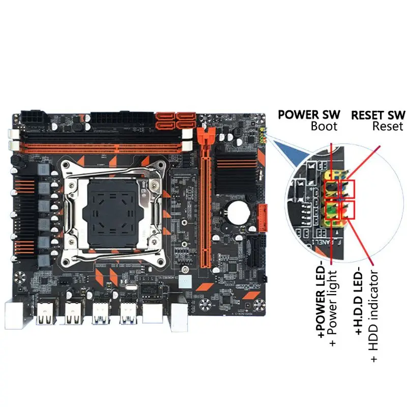 

MXLC X99 DDR3 MINI LGA2011-3 Computer Motherboard Dual Channel Memory M.2 Interface