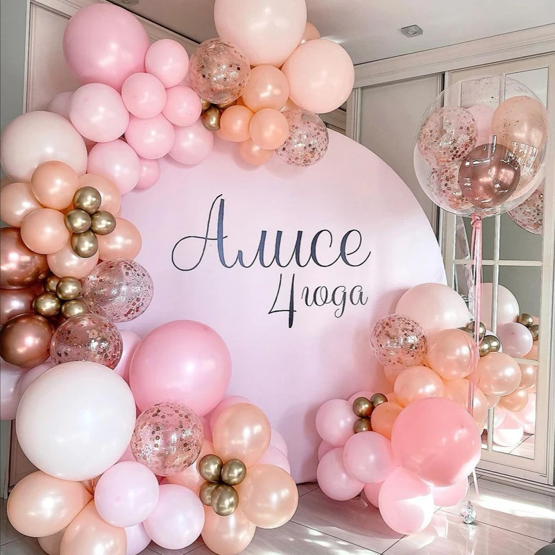 96pcs Macaron Balloon Garland Arch Kit Rose Gold Confetti Latex Ballon Wedding Adult Kids Birthday Party Decoration Baby Showe - купить по