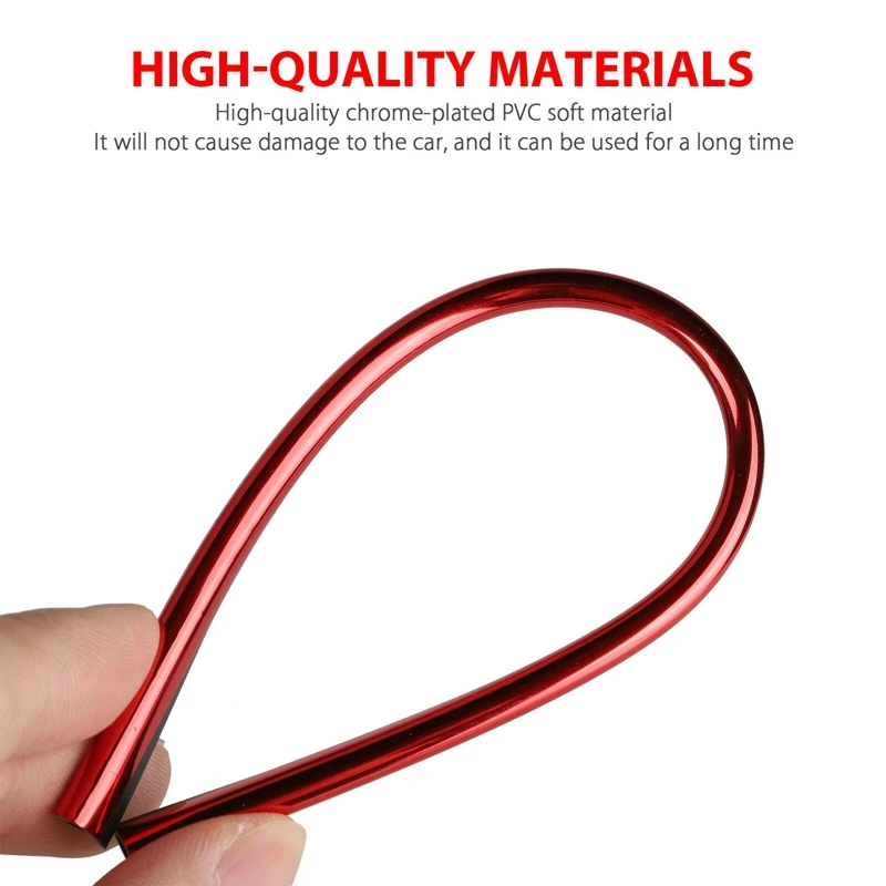 

10 Pcs Car Air Conditioner Vent Outlet Trim Strip DIY Decoration U Shape Moulding Trim Strip Line Car Shiny Accessories