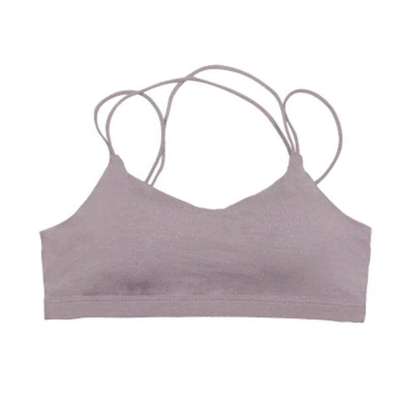 Горячая Распродажа укороченный топ на тонких бретельках для занятий йогой и