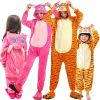 Anime Cosplay Panda Pajamas Winter Women Men Unicorn Totoro Cat Onesies Kids Halloween Family Flannel Animal Overalls Sleepwear