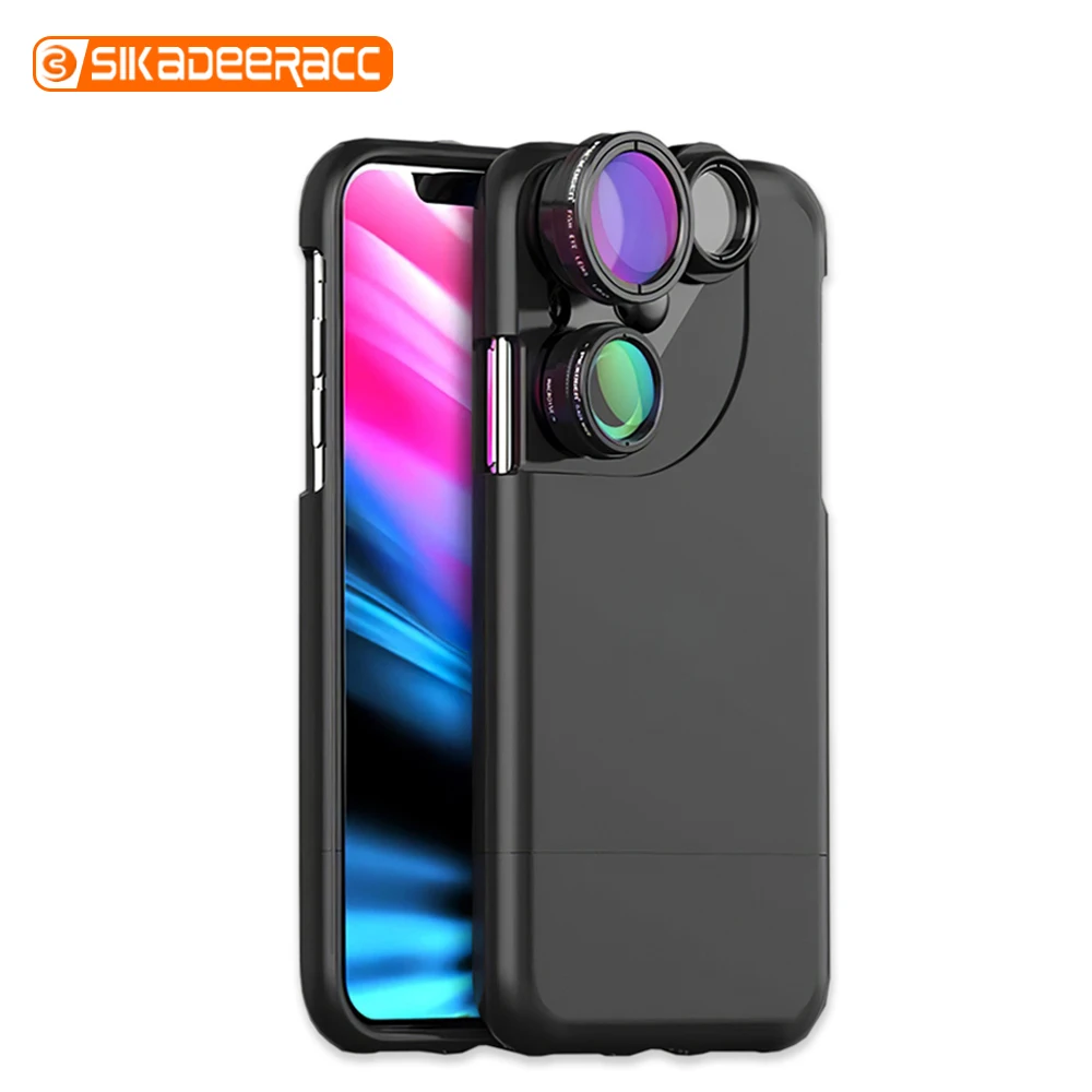 4 в 1 телефон объектива камеры Чехлы для iPhone X XS 7 8 Plus простая Мода PC рыбий глаз 120