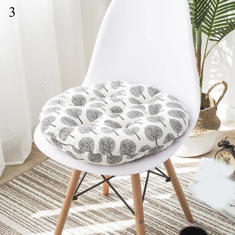 Подушка для сиденья 40 х40 круглая шелковая хлопковая основа Полиэстеровая татами