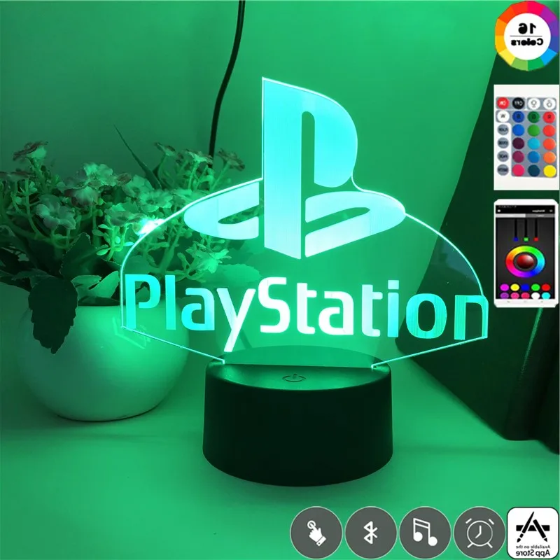 Игровой значок 3D Иллюзия ночника 7/16 Цвет Change настольная лампа Настройка