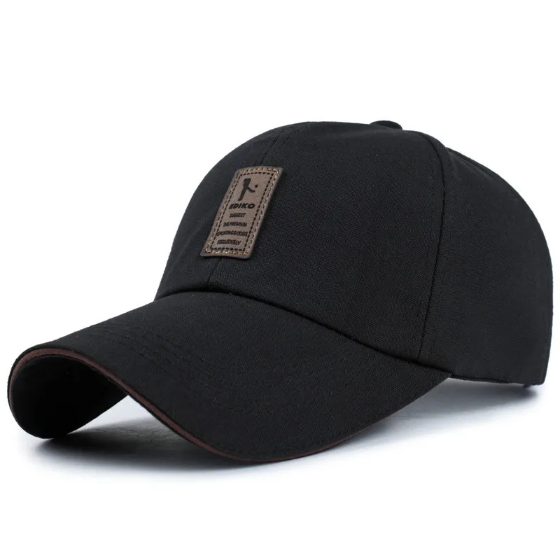 Black Мужские кепки Snapback, Летние регулируемые бейсболки для мужчин, новые хлопковые повседневные спортивные шапки для женщин, модные кепки для мальчиков - Цвет: Black