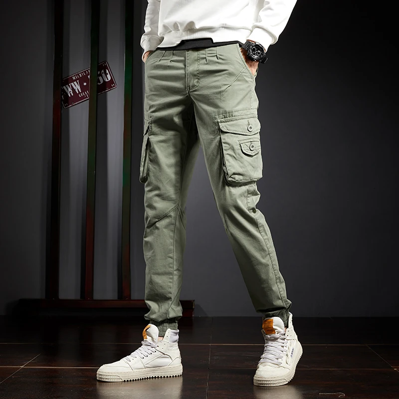

Jantour 2020 Men's Camouflage Trousers Cotton Casual Military Cargo Pants Joggers Outdoor Pants Men 3D Pockets Harajuku Pants