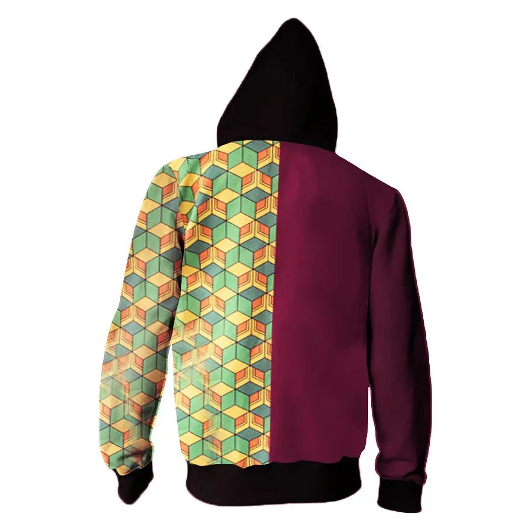 

New Demon Slayer Kimetsu no Yaiba hooded Sweatshirt 3D Printed Hoodies Men Casual Tomioka Giyuu Tanjirou Sweatshirt Jacket