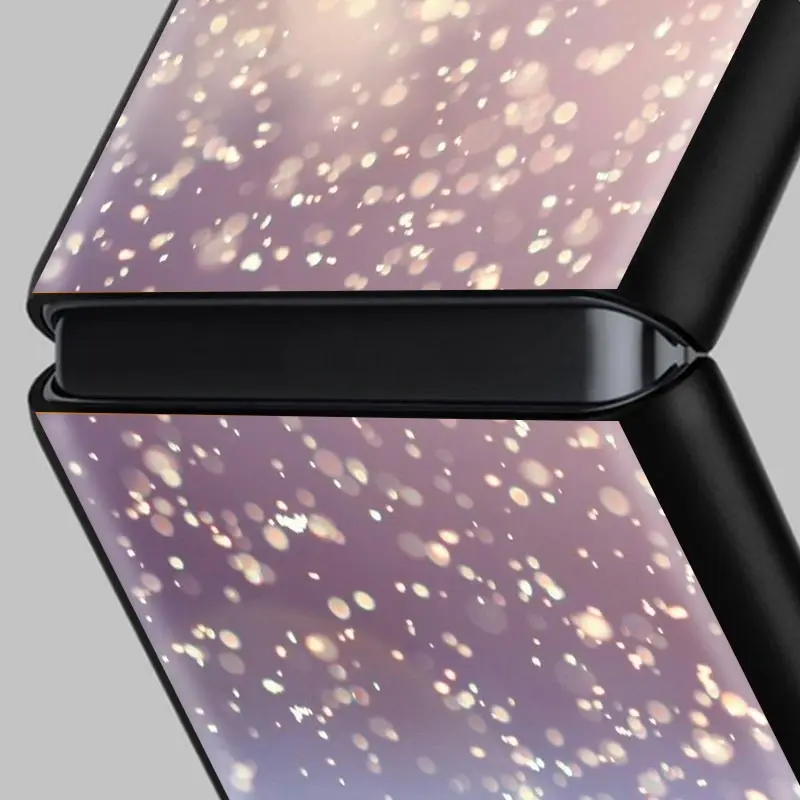 

Pink Glitter Gold Printing PC Case For Samsung Galaxy Z Flip 5G 6.7Inch Black Shell Hard Folding And Splitting Coque Abdeckung