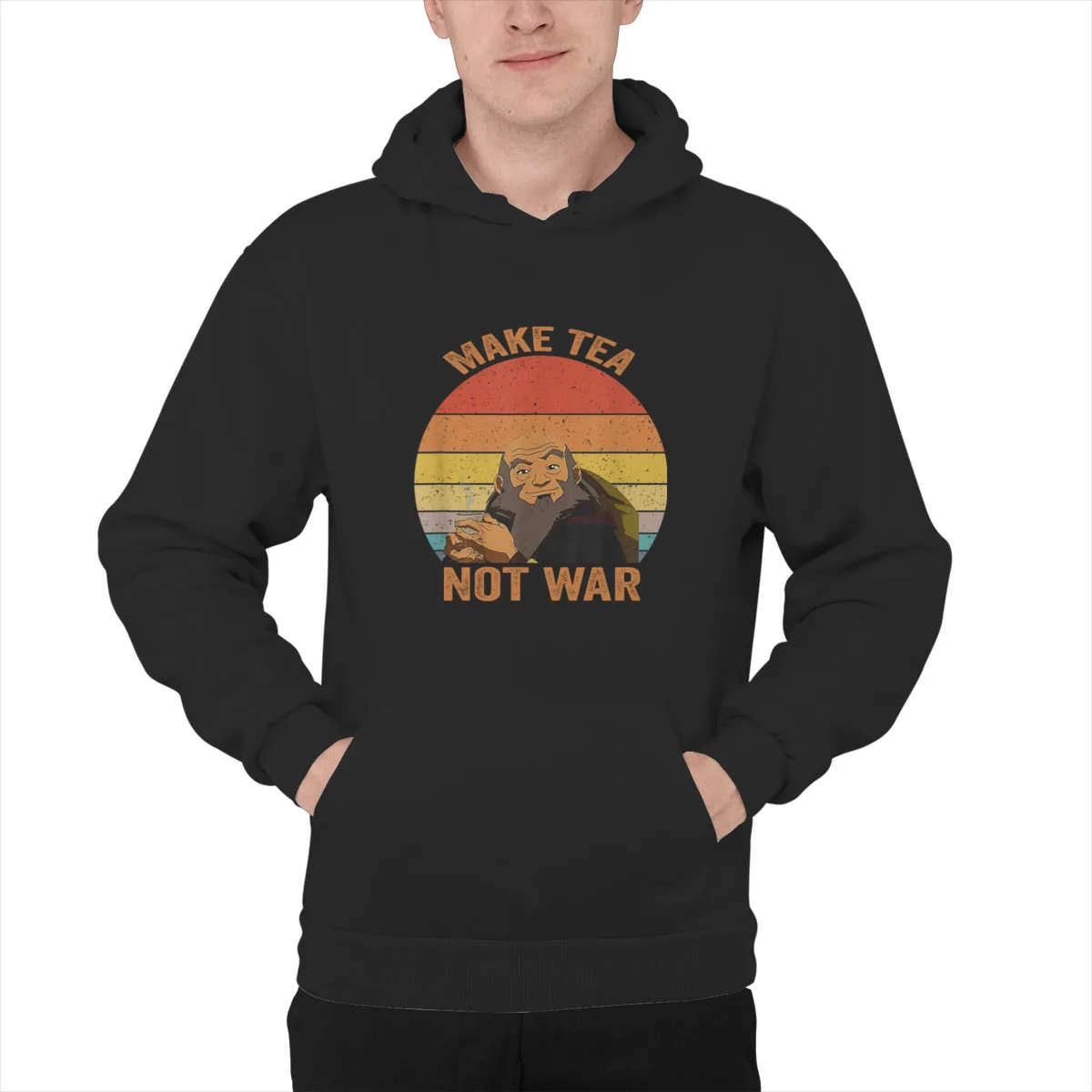 

Men's Hoodie make tea not war funnyPrint Funny Unisex Kawaii Hip-Hop Men Clothing 42465